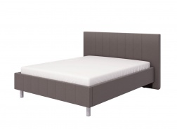 Manželská postel 160x200cm Camilla – sv. šedá/šedé nohy