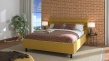 Manželská postel 160x200cm Corey - žlutá/černé nohy