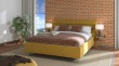 Manželská postel 160x200cm Corey - žlutá/chromované nohy