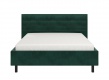Manželská postel 160x200cm Corey - tm. zelená/černé nohy
