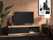 Televizní stolek Ronja - dub artisan/černá