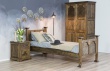 Masivní selská postel ACC08 v rustikálním stylu