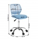 Otočná židle SELVA - modrá/chrom