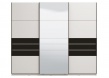 Skříň s posuvnými dveřmi Marat 270 - bílá/černá