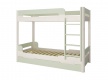 Patrová postel s přistýlkou Eveline 90x200cm - bílý masiv/zelená