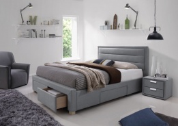 Čalouněná postel INES 160x200 šedá