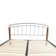 Manželská postel, dřevo olše / stříbrný kov, 140x200, MIRELA