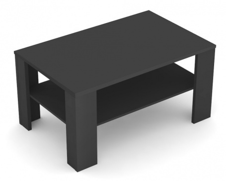Konferenční stolek s poličkou REA 3v - graphite
