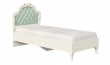 Dětská postel s roštem Margaret 90x200cm - alabastr/mintová