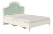 Manželská postel s roštem Margaret 160x200cm - alabastr/mintová
