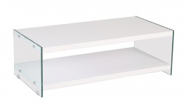*Konferenční stolek BIBIONE-771 bílá/sklo