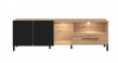 TV stolek Nibiru 160cm s osvětlením - dub artisan/černá