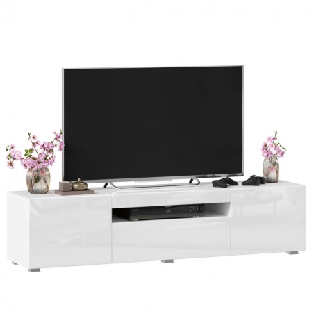 TV stolek 160cm Drax - bílý lesk