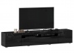 TV stolek 200cm Drax - černý lesk