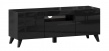 TV stolek s nohami 120cm Drax - černý lesk