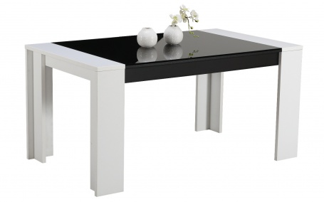 Jídelní stůl Vivo - bílá/černá