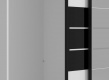 Šatní skříň s posuvnými dveřmi Marat - bílá/černá