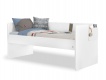Patrová postel s úložným prostorem a schůdky Pure - bílá