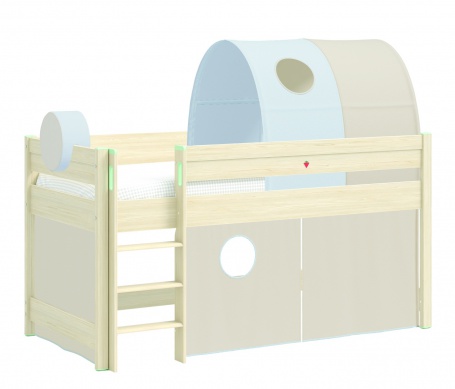 Vyvýšená postel s doplňky Fairy - dub světlý/béžová
