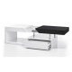 Konferenční stolek, bílý lesk / černý, MELIDA