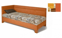 Čalouněná postel s čely ERIKA 90x200cm levá - látka 197/59