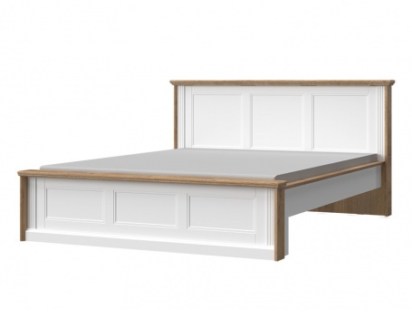 Manželská postel 160x200cm - bílá/ořech pacific