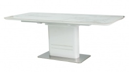 Jídelní stůl CARTIER rozkládací bílý/mramor