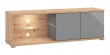 TV stolek 160 s kompletním osvětlením Abuela - dub artisan/šedá
