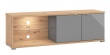 TV stolek 160 s vnitřním osvětlením Abuela - dub artisan/šedá