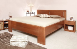 Masivní postel s úložným prostorem DeLuxe 3 - 120/140 x 200cm - výběr odstínů