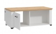 Konferenční stolek Lotta - bílá/dub artisan