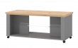 Konferenční stolek na kolečkách Lotta - šedá/dub artisan