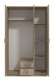 Kombinovaná skříň se zrcadlem 3D Nerea - dub šedý