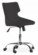 Otočná židle na kolečkách Colorato - černá