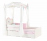 Dětská postel 90x200 Sunbow - béžová/růžová