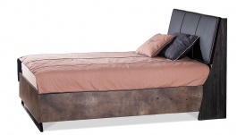 Studentská postel 120x200 s rozděleným úložným prostorem Falko - dub rebap/bronz