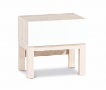 Noční stolek Artos - dub sofia/bílá