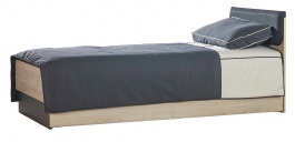 Studentská postel 90x200 se zásuvkou Colin - dub kestína/šedá