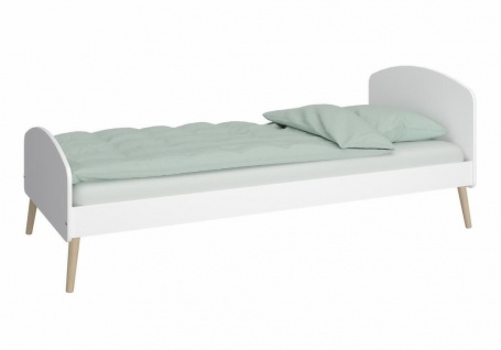 Dětská postel 90x200cm Mokiana - bílá/dub