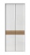 Dvoudveřová šatní skříň s rámem Salinger - ořech pacifik/bílá