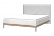 Manželská postel 160x200 Salinger - ořech pacifik/bílá