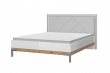 Manželská postel 160x200 Salinger - ořech pacifik/bílá
