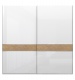Dvoudveřová šatní skříň s posuvnými dveřmi II Salinger - ořech pacifik/bílá