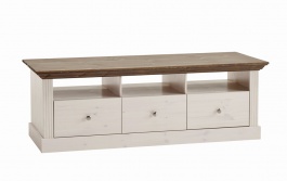 Televizní stolek Monako - bílá/hnědá