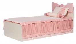 Dětská postel 100x200 s úložným prostorem Chere - bříza/růžová