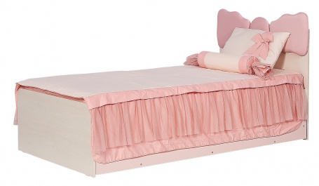 Dětská postel 100x200 se zásuvkou Chere - bříza/růžová