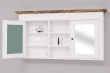 Závěsná koupelnová skříňka Ava 717 - bílá/hnědá