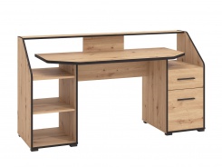 Kancelářský stůl Walenby - dub artisan/černá