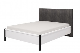 Manželská postel 160x200 II Donna - bílá/černá