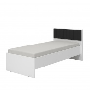Studentská postel 90x200 Geralt - bílá/černá